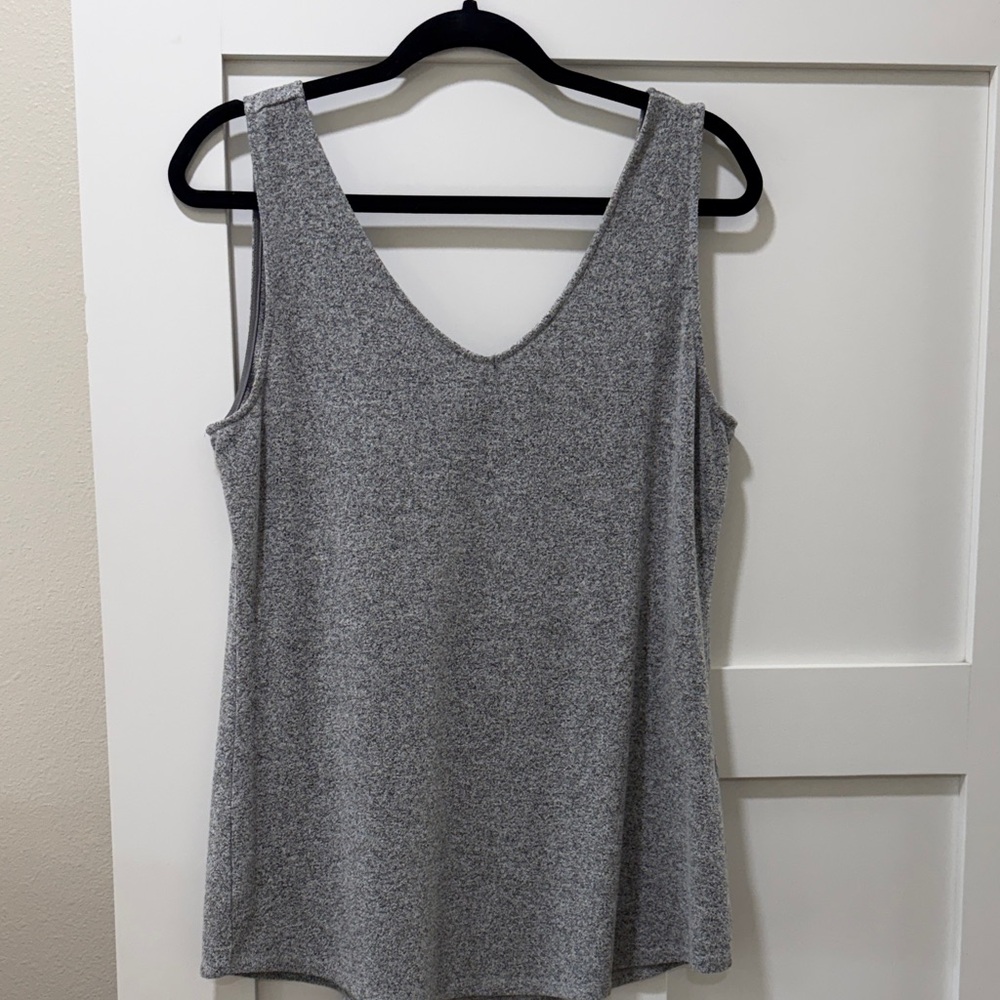 White House Black Market Heather Gray Tank Top